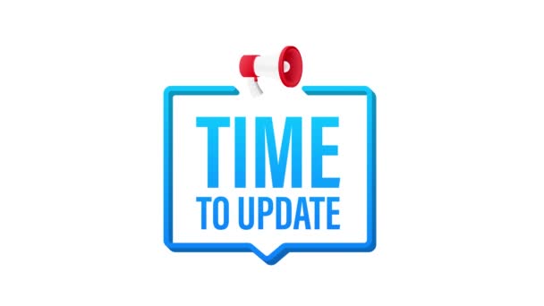 Megaphone Time Update Sign 메가폰 현수막 디자인 그래픽 — 비디오
