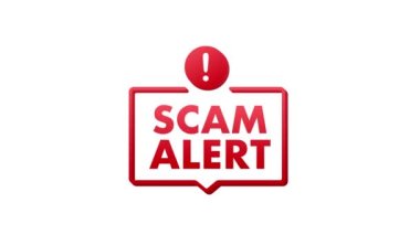 Kırmızı alarm pankartlı. Dikkat işareti. Siber güvenlik ikonu. Uyarı işareti çıkartması. Düz uyarı sembolü. Hareket grafikleri