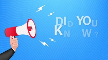 Megafon etiketini biliyor musun? Hareket grafikleri .
