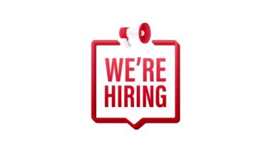 İşçi aradığımız megafon etiketi. Megafon bayrağı