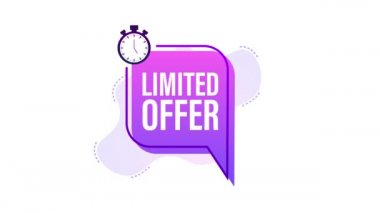 Sınırlı Teklif Etiketleri. Alarm saati geri sayım logosu. Sınırlı süre teklif rozeti. Hareket grafikleri