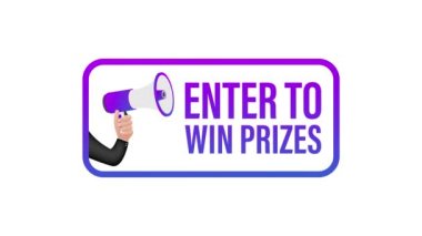 Megafon El, metin ile iş kavramı Ödül kazanmak için girin