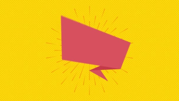 Плоский Сегодня Мегафон Продвижения Дизайна Символ Логотипа Пузыря Речи Графика — стоковое видео