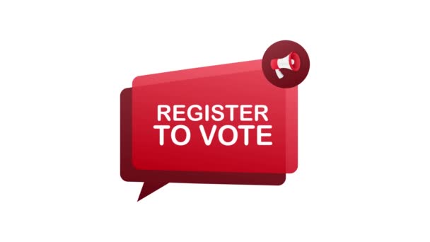 Megafon Registerrel Szavazáshoz Mozgókép — Stock videók