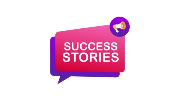 Başarı Hikayeleri Ile Ele Megafon — Stok video