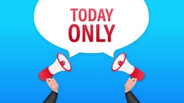 Bugün sadece promosyon tasarımı için megafon kullanılıyor. Konuşma balonu simgesi. Hareket grafikleri .