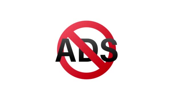 Žádné Reklamy Propagační Design Motion Graphics Logo Banner Pro Koncepci — Stock video