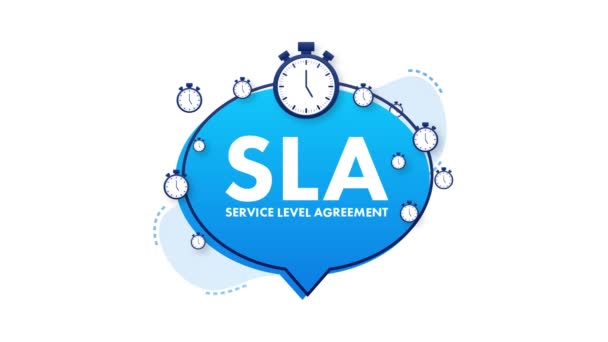 Sla Acuerdo Nivel Servicio Compromiso Entre Proveedor Servicios Cliente Gráficos — Vídeo de stock