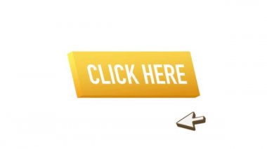 Beyaz arkaplana sarı tıkla. Dijital indirme. Buradan tıklayın Hareket grafikleri web düğmesi