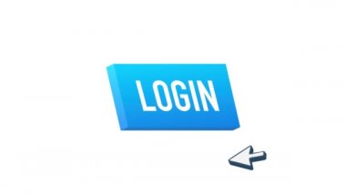 Mavi giriş düğmesi. İmleç simgesi. Ok simgesi. Web afişi. Web şablonu