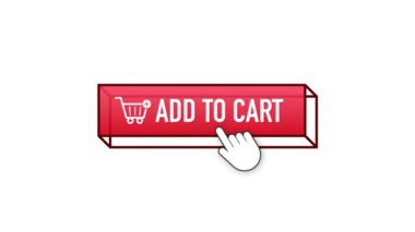 Web tasarımı için kart tuşuna ekle. Çevrimiçi pazar. Çevrimiçi ödeme. Modern Hareket Grafikleri