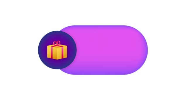 白底免费赠送的业务模板 用于横幅设计 运动图形业务模板 礼物盒图标 — 图库视频影像