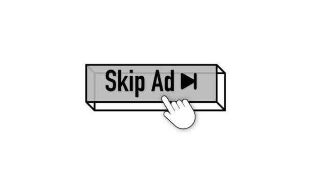 Παράλειψη Κουμπιού Διαφήμισης Σύγχρονη Διαφήμιση Για Σχεδιασμό Μάρκετινγκ Σχεδιασμός Κινούμενων — Αρχείο Βίντεο