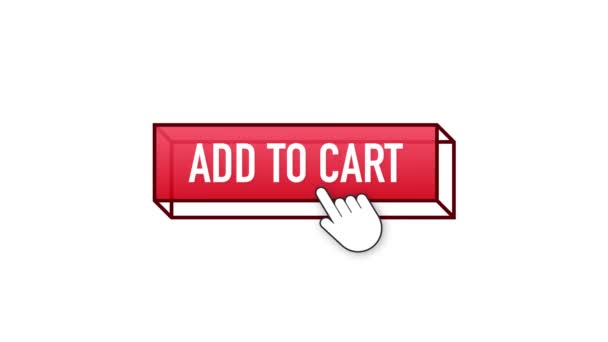 添加到购物车按钮为网页设计 在线市场 网上支付 现代运动图形 横幅运动图形 — 图库视频影像