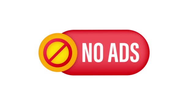 Não Anúncios Para Design Promoção Logotipo Gráfico Movimento Banner Para — Vídeo de Stock
