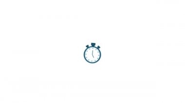 Beyaz arka planda zamanlayıcı var. Zamanlayıcı ile düz simge. İş konsepti. İzole Hareket Grafik İşaret Sembolü. Saat, zaman simgesi, saat