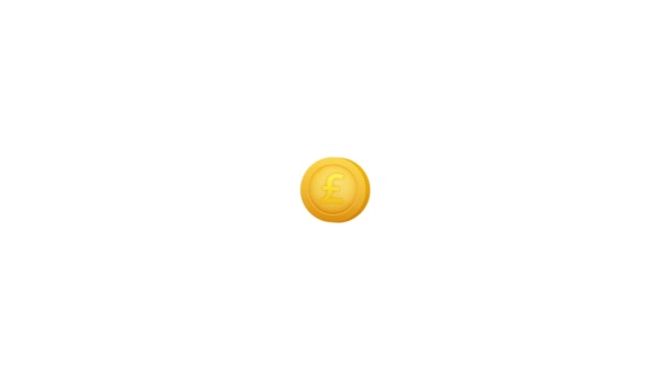 Icon Gold Hand Lira Coin Concept Design Simple Motion Graphics — Stock Video