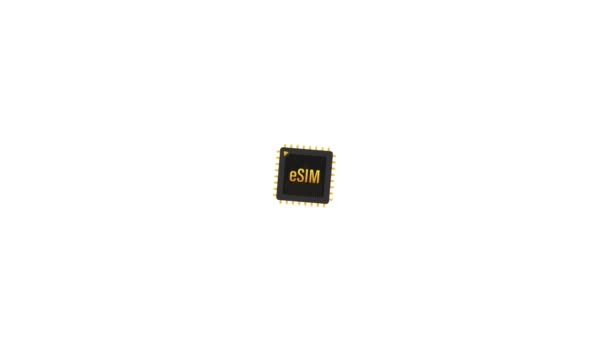 Esim Embedded Sim Card Hands Icon Symbol Concept New Chip — Stock Video