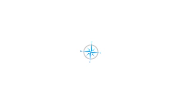 Ikona Kompasu Nad Rękami Białym Tle Płaski Ruch Graficzny Symbol — Wideo stockowe