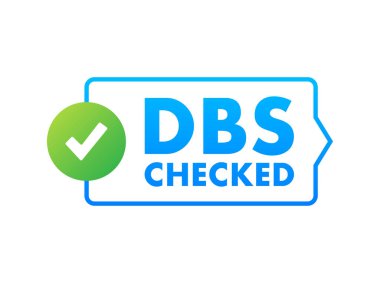 DBS İşaretli. Açıklama ve Engelleme Servisi. Vektör stok illüstrasyonu