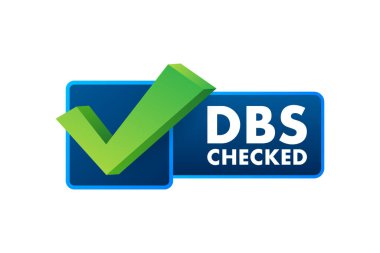 DBS İşaretli. Açıklama ve Engelleme Servisi. Vektör stok illüstrasyonu