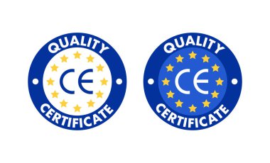 CE Belgesi, Konformite Europeenne. Vektör stok illüstrasyonu