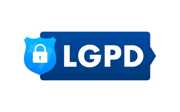 Lgpd Autorità Brasiliana Protezione Dei Dati Dpa Lei Geral Prote — Vettoriale Stock