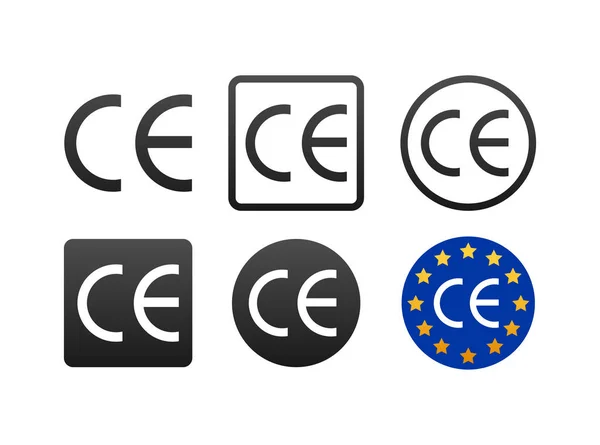 Märkning Conformite Europeenne Illustration Vektorbeståndet — Stock vektor