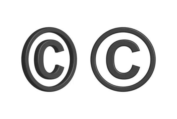 Copyright Symbol Copyright Logo Icon Vector Stock Illustration — ストックベクタ