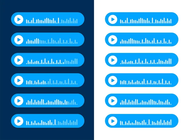 Voice Record Audio Message Speech Bubble Messenger Chat Screen Vector — Stock vektor