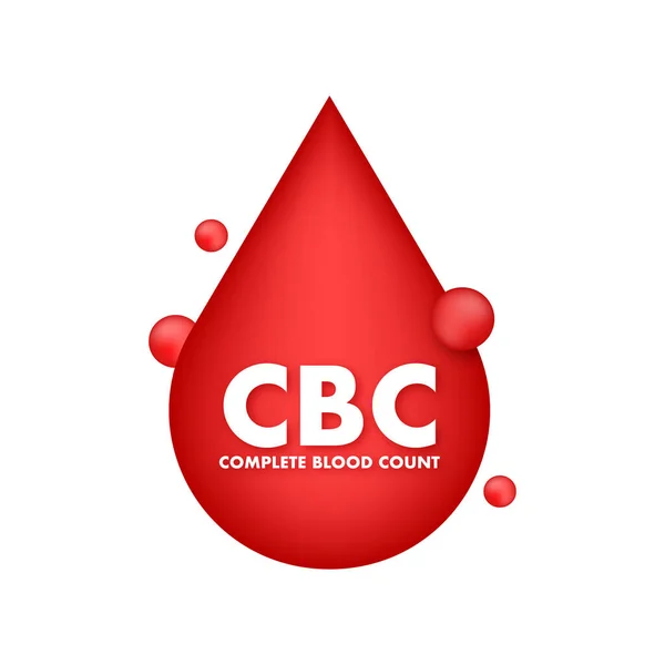 Cbc Numération Formule Sanguine Complète Soins Santé Test Sanguin Illustration — Image vectorielle