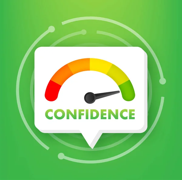 Confidence Indicator Concept Design Business Concept Vector Illustration — Stock Vector