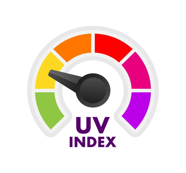 Index Level Sun Numbers Solar Protection Vector Illustration —  Vetores de Stock