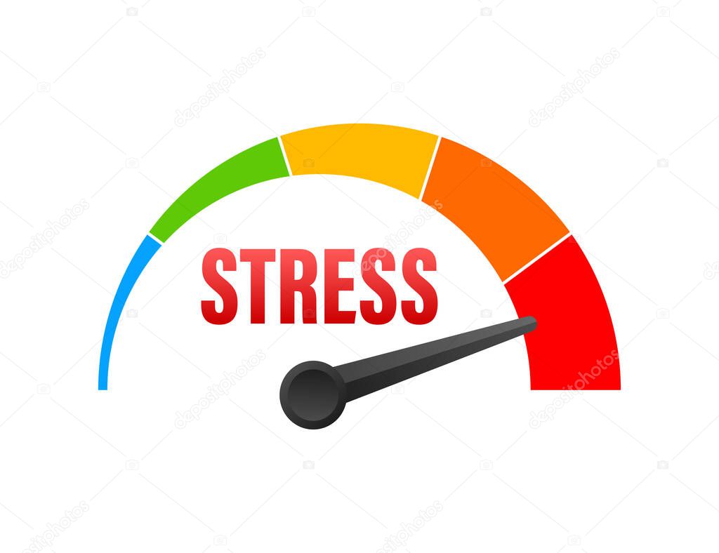 Stress score, great design for any purposes. Vector illustration. Chart graphic. Smile icon