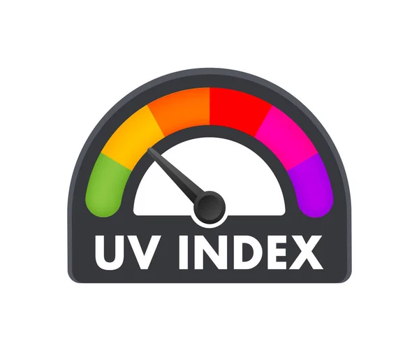 Index Level Sun Numbers Solar Protection Vector Illustration —  Vetores de Stock