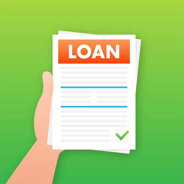 Loan Agreement Borrow Money Bank Loan Credit Agreement Bank Credit — Stockvektor