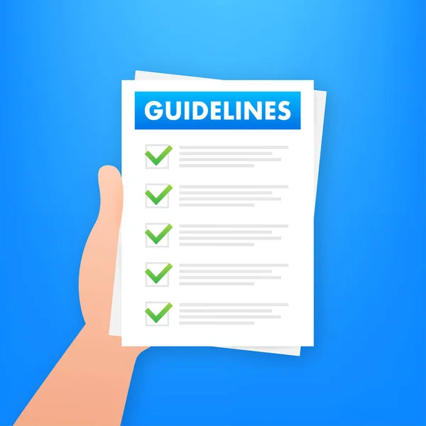 Guidelines Document Legal Advice Concept Faq Procedure Standard Administration Rules — ストックベクタ