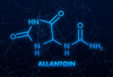 Molecular biology. Allantoin formula. Molecular biology. Allantoin formula, great design for any purposes. clipart