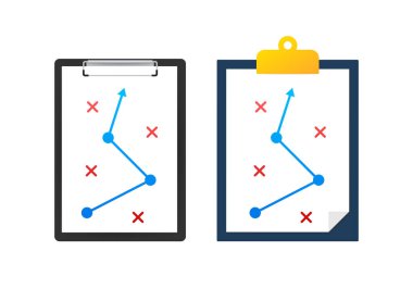 Strategy. Business and financial. Team sport. Game tactic chalkboard template