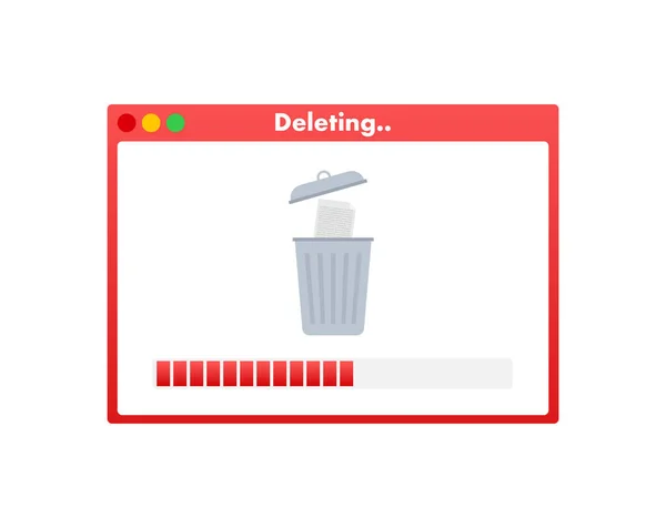 Process Delete File Paper Remove Document Vector Stock Illustration — Vector de stock