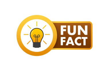 Fun fact label. light bulb. Vector stock illustration