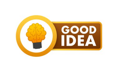 Good idea light bulbs. Creative business idea. Vector stock illustration