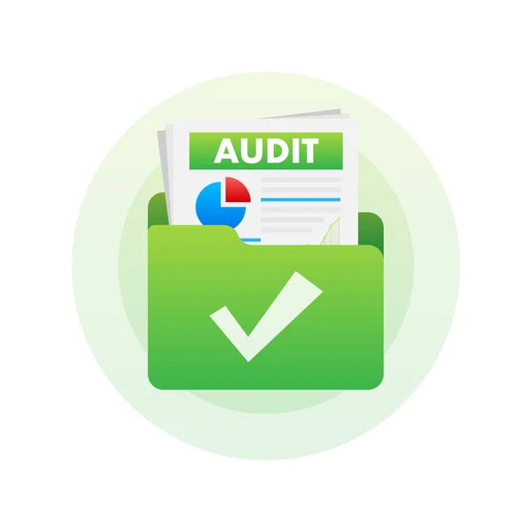 Auditing Concepts Tax Process Data Analysis Result Vector Stock Illustration — Stok Vektör