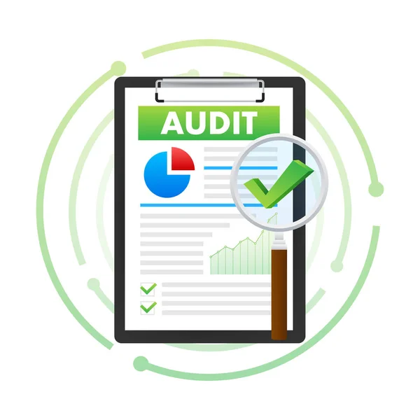 Auditing Concepts Tax Process Data Analysis Result Vector Stock Illustration — Wektor stockowy