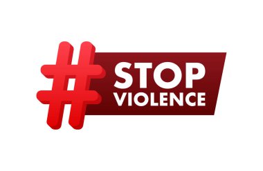 Stop Violence Against Women. Social problem. Vector stock illustration