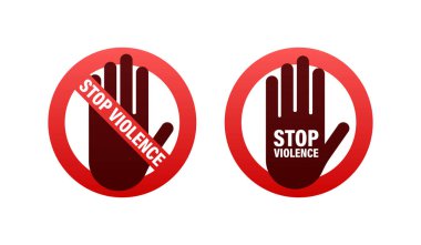 Stop Violence Against Women. Social problem. Vector stock illustration
