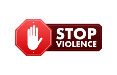 Stop Violence Against Women. Social problem. Vector stock illustration