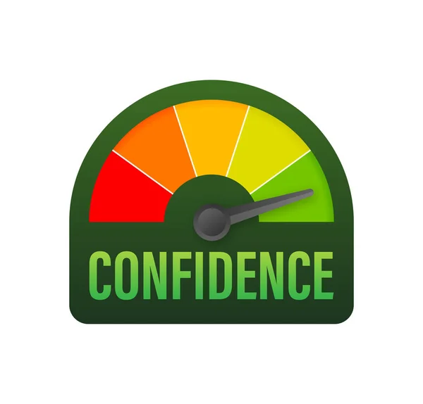 Illustration Confidence Indicator Concept Design Business Concept Vector Illustration — Stock Vector