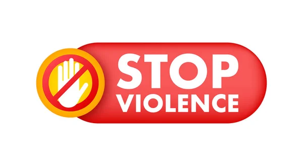 Stop Violence Women Social Problem Vector Stock Illustration — Vector de stock