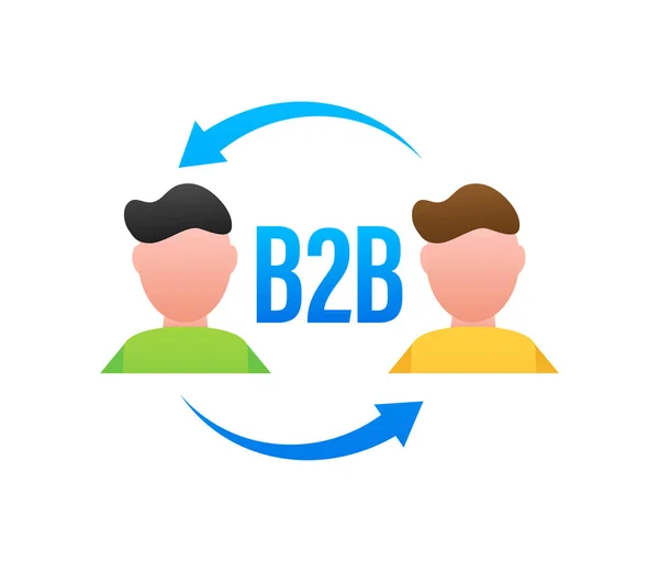 B2B Säljare Som Säljer Produkter Business Business Försäljning B2B Försäljnings — Stock vektor